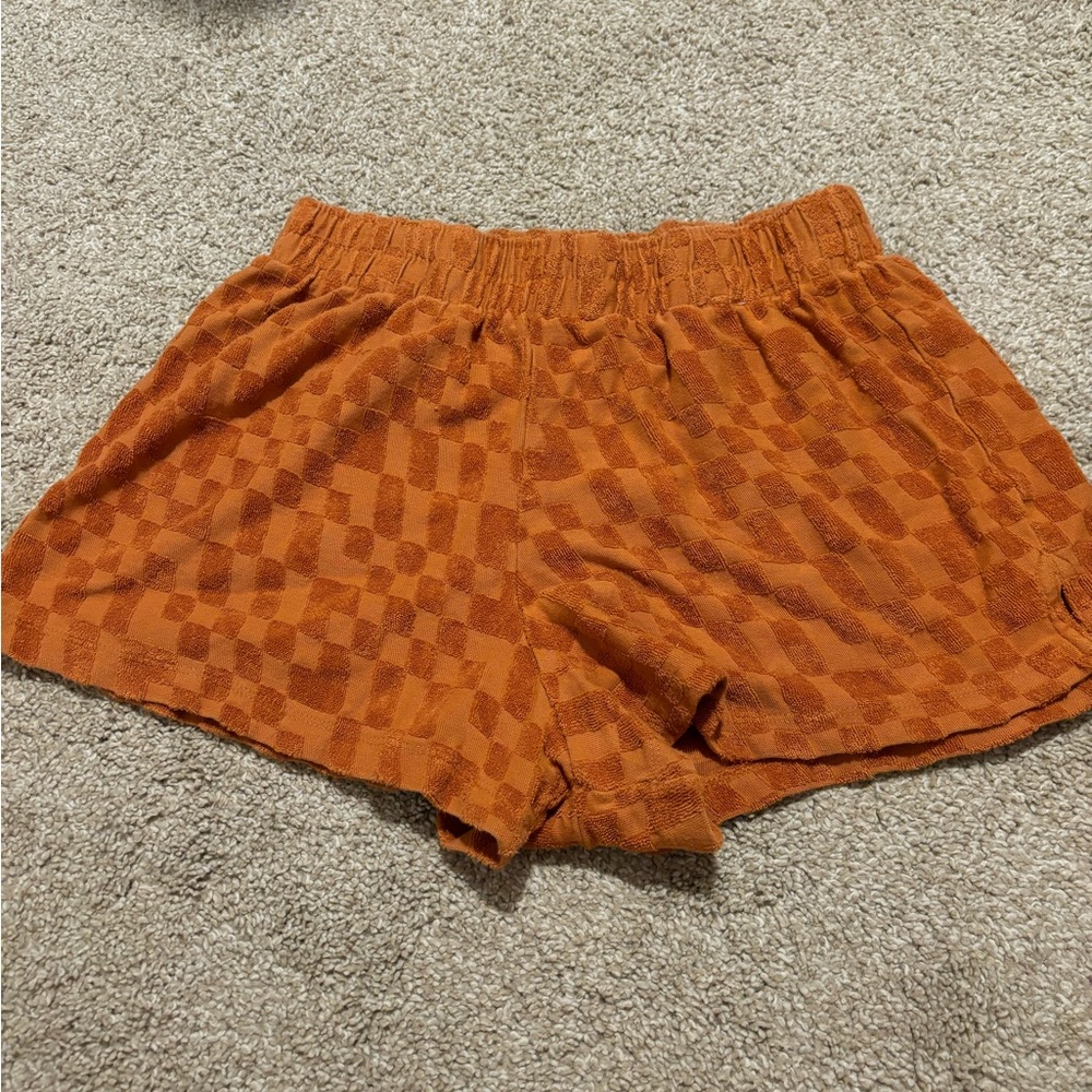 Billabong Checkered Terry Cloth Shorts Size Small